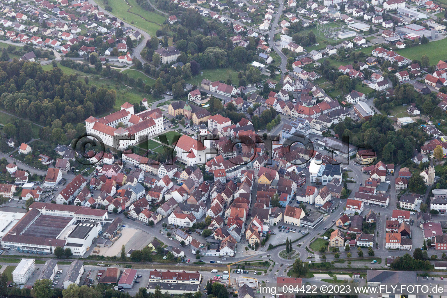 Luftbild von Meßkirch im Bundesland Baden-Württemberg, Deutschland