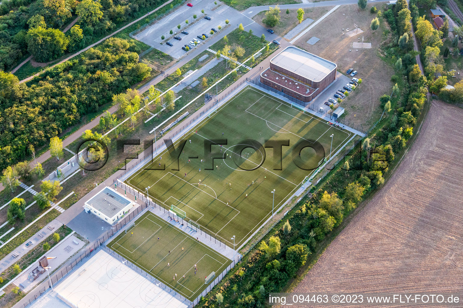 Sportanlagen auf dem Ausstellungsgelände der Landesgartenschau 2015 in Landau in der Pfalz im Bundesland Rheinland-Pfalz, Deutschland