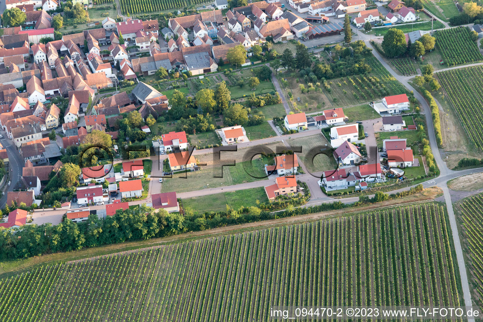 Impflingen im Bundesland Rheinland-Pfalz, Deutschland aus der Luft betrachtet