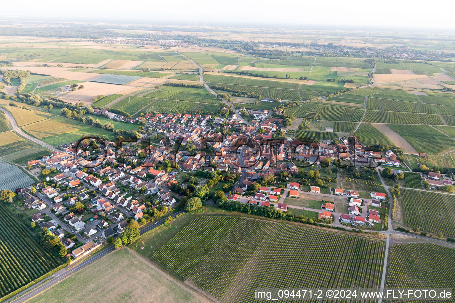 Drohnenbild von Impflingen im Bundesland Rheinland-Pfalz, Deutschland