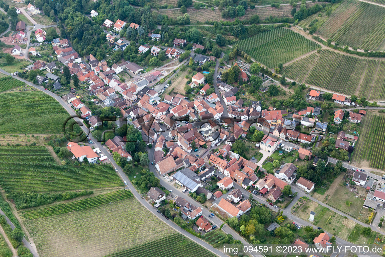 Luftbild von Leinsweiler im Bundesland Rheinland-Pfalz, Deutschland