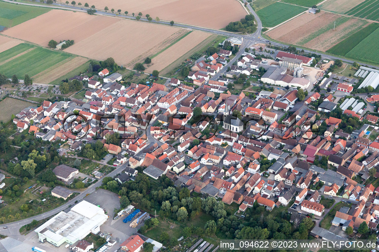 Hochstadt im Bundesland Rheinland-Pfalz, Deutschland von oben gesehen
