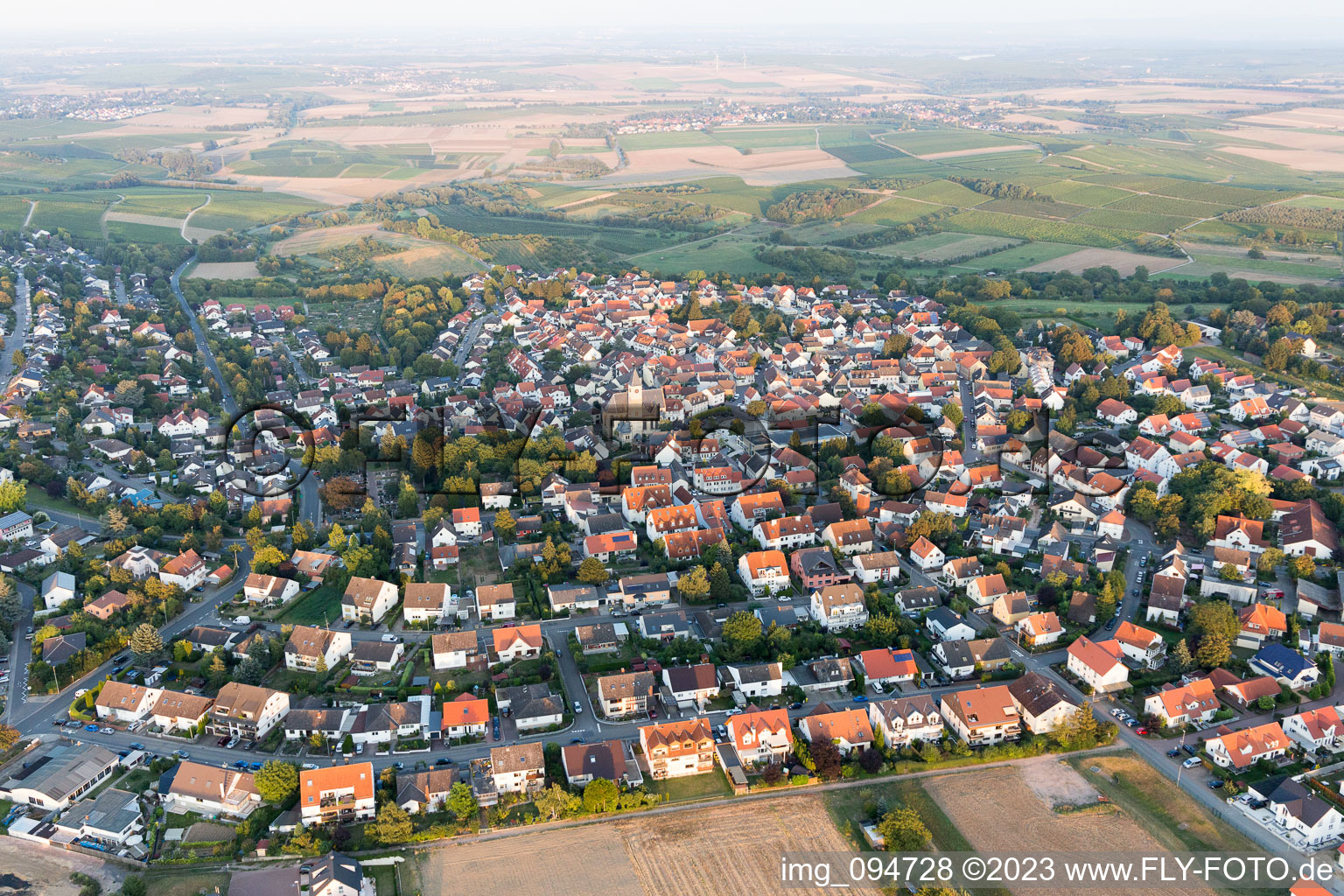Luftbild von Zornheim im Bundesland Rheinland-Pfalz, Deutschland