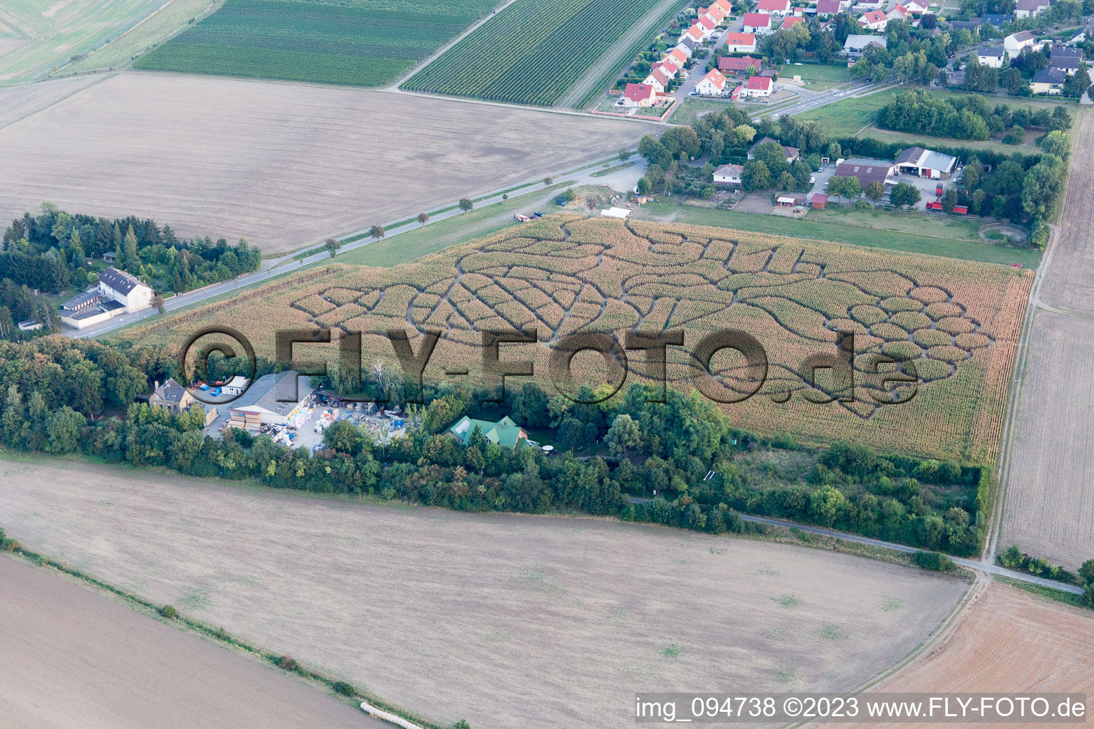 Dalheim, Maislabyrinth im Bundesland Rheinland-Pfalz, Deutschland