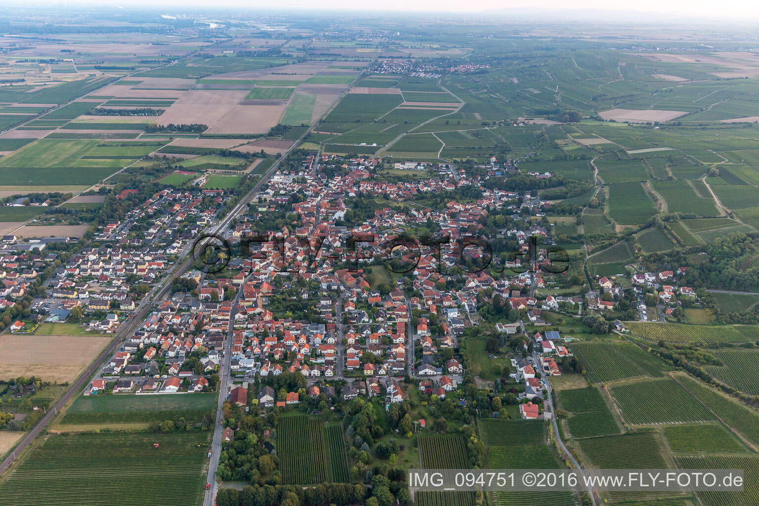 Luftbild von Alsheim im Bundesland Rheinland-Pfalz, Deutschland