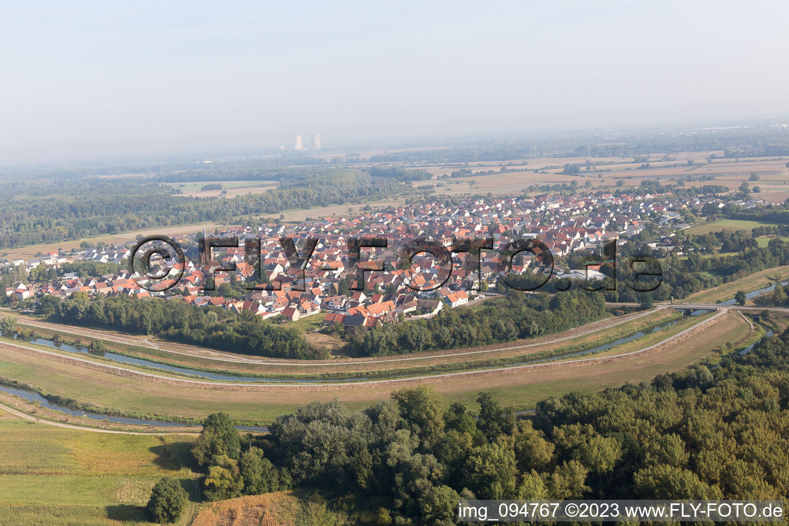 Luftbild von Rußheim im Bundesland Baden-Württemberg, Deutschland
