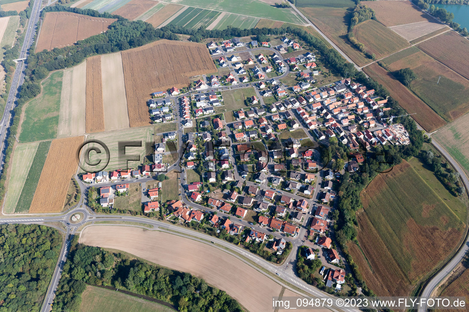 Hardtwald im Bundesland Rheinland-Pfalz, Deutschland von oben gesehen