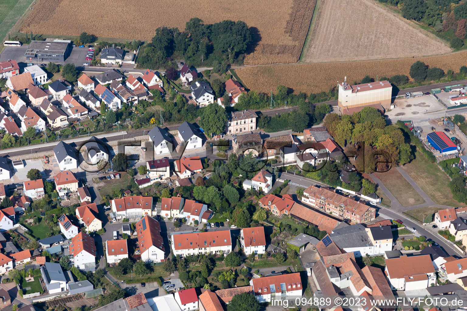 Drohnenaufname von Rheinzabern im Bundesland Rheinland-Pfalz, Deutschland