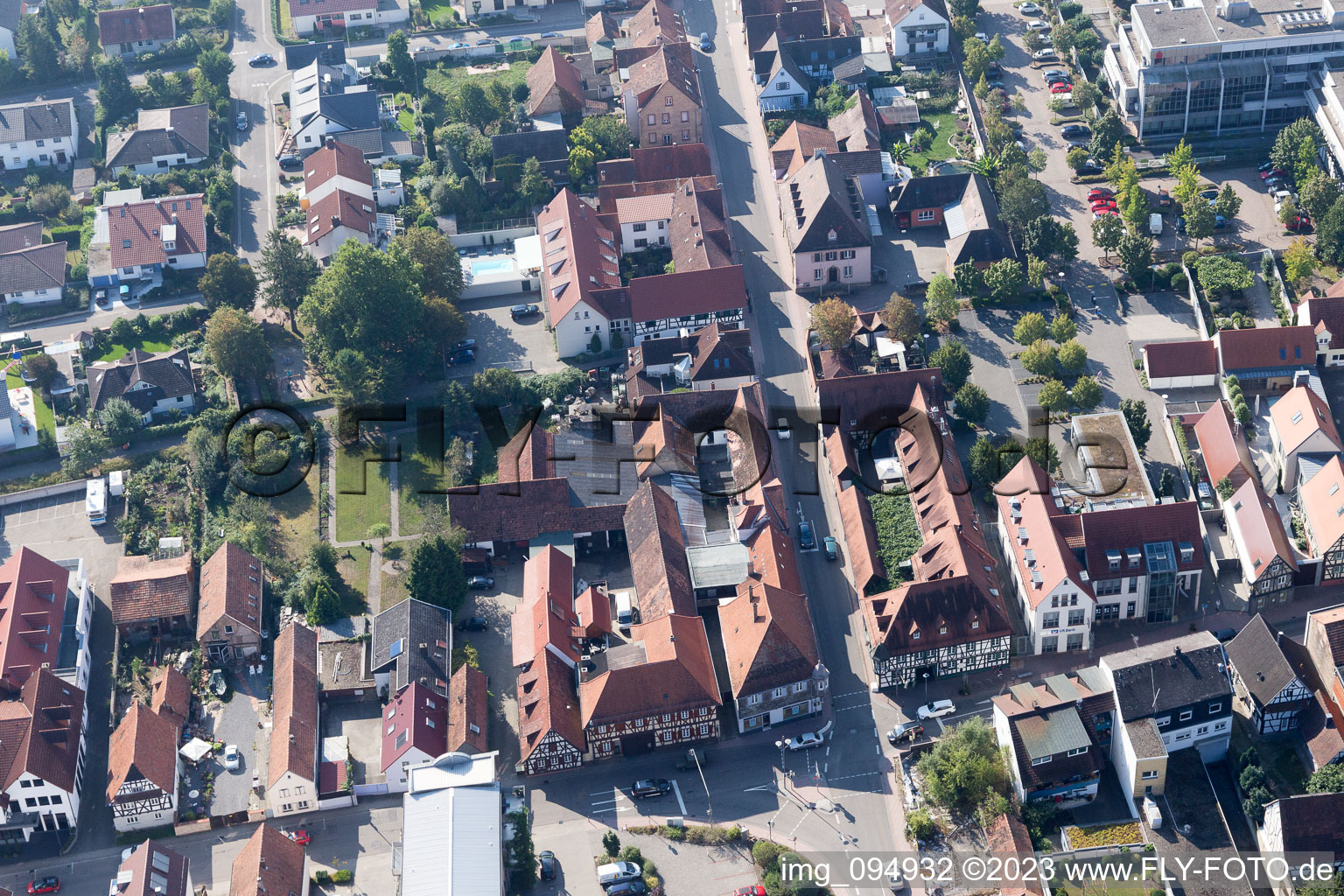 Kandel im Bundesland Rheinland-Pfalz, Deutschland aus der Drohnenperspektive