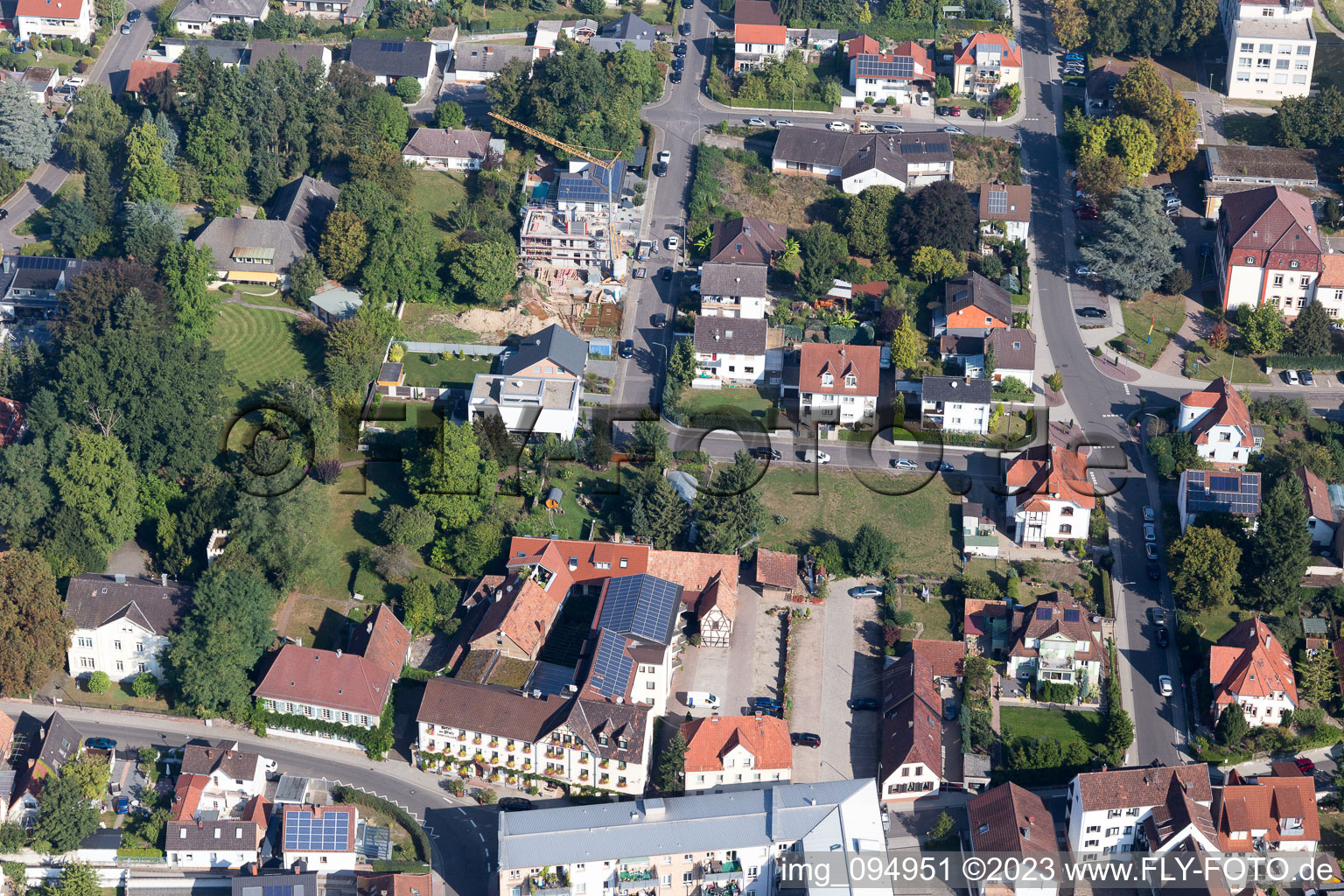 Schrägluftbild von Kandel im Bundesland Rheinland-Pfalz, Deutschland