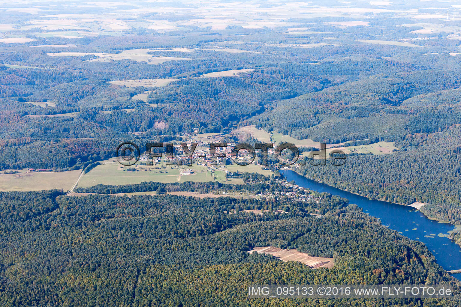 Luftbild von Haspelschiedt im Bundesland Moselle, Frankreich