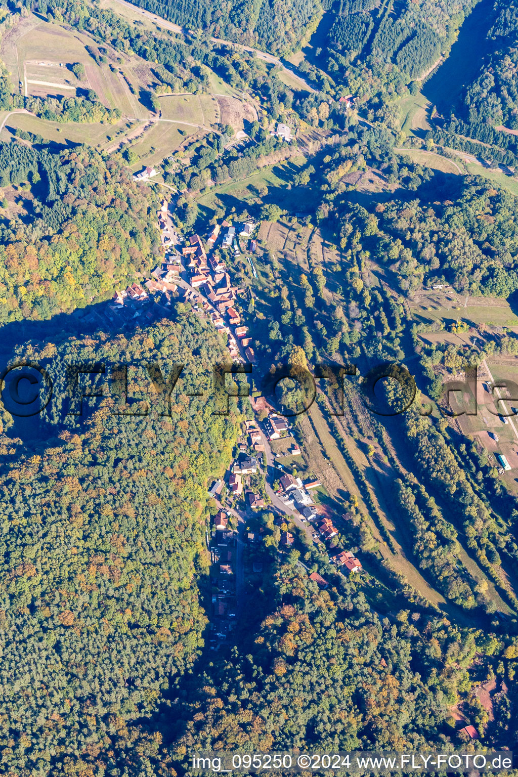 Oberschlettenbach im Bundesland Rheinland-Pfalz, Deutschland von oben gesehen