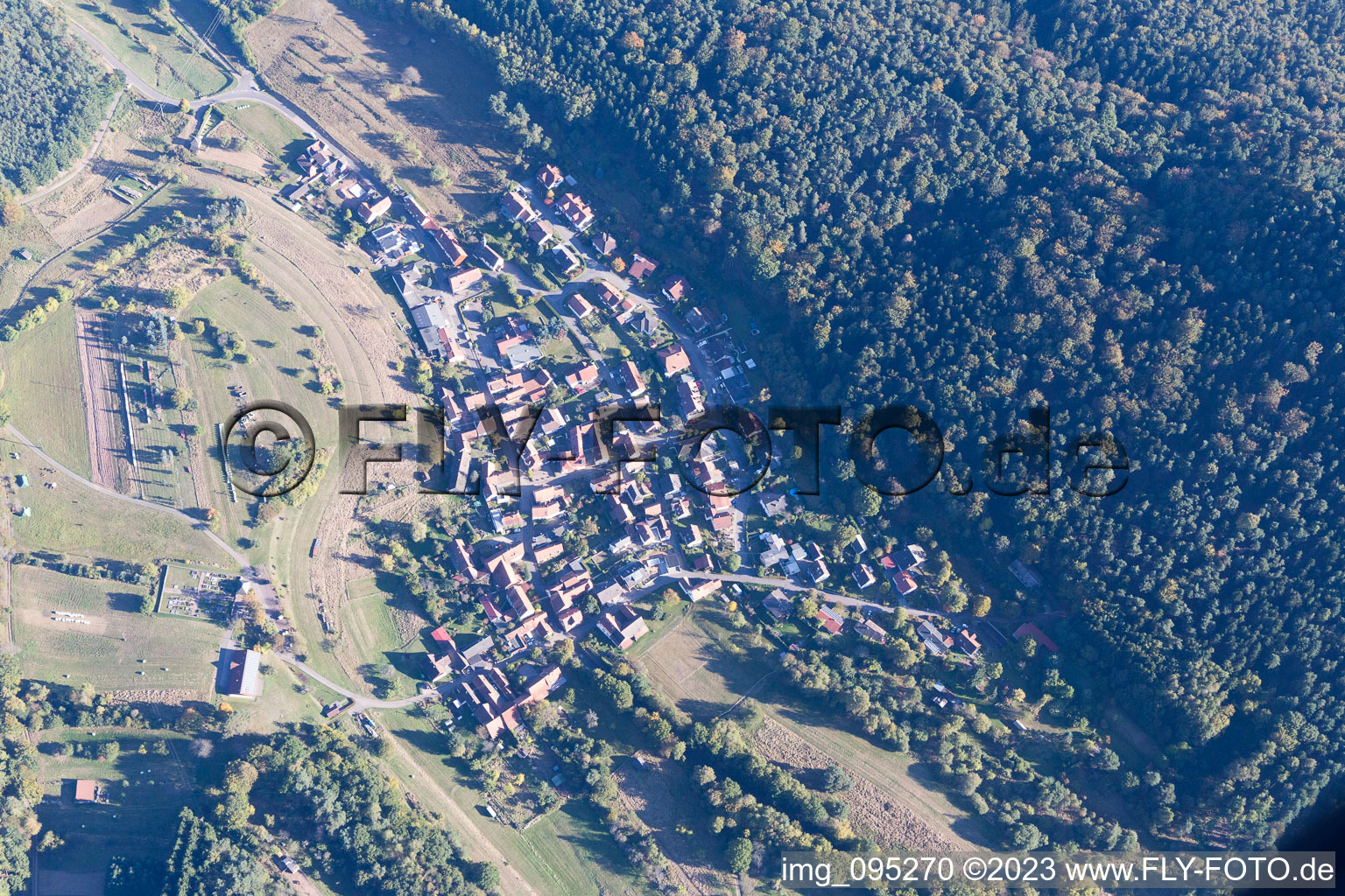 Böllenborn im Bundesland Rheinland-Pfalz, Deutschland von der Drohne aus gesehen
