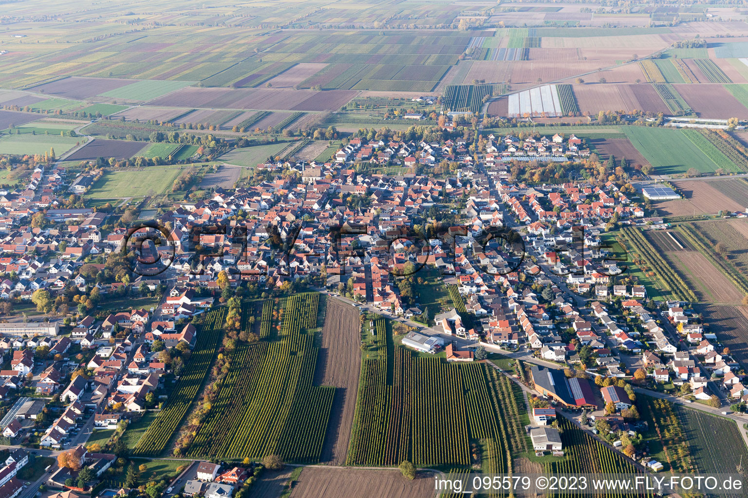 Luftbild von Meckenheim im Bundesland Rheinland-Pfalz, Deutschland