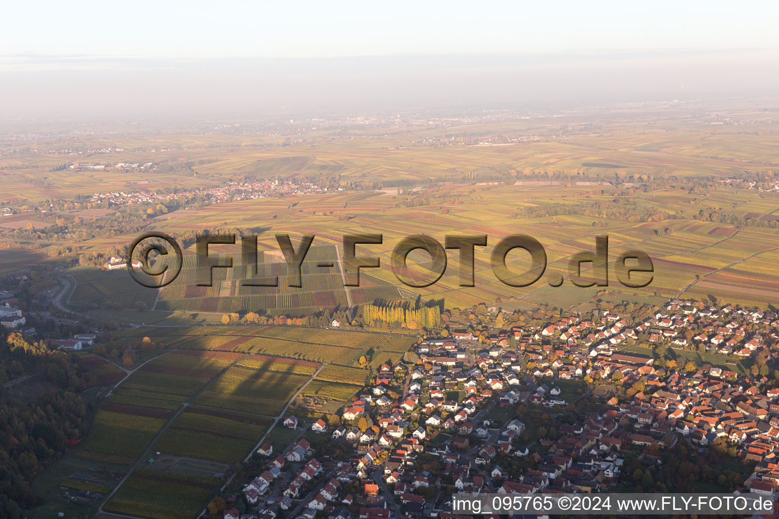 Drohnenaufname von Klingenmünster im Bundesland Rheinland-Pfalz, Deutschland