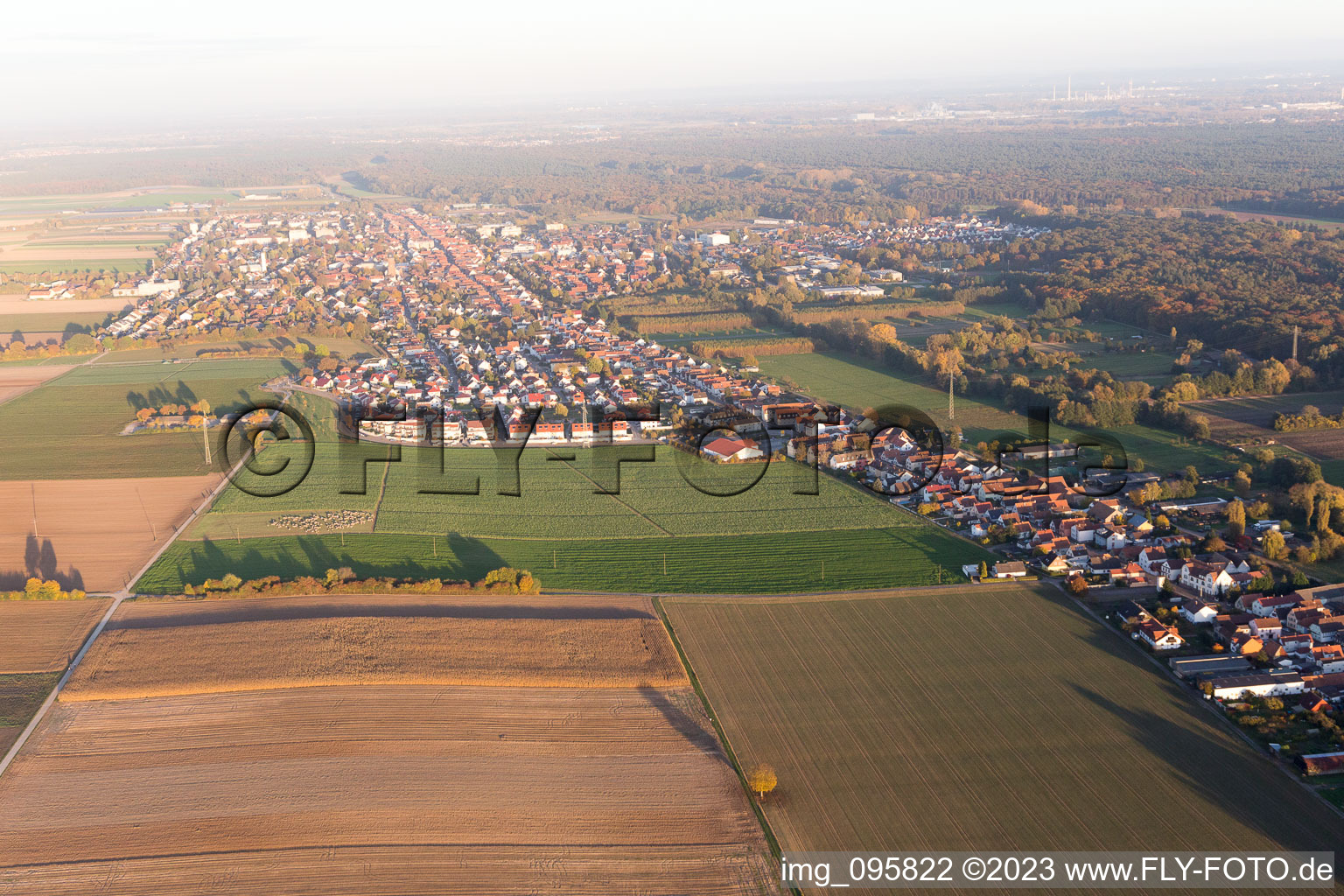 Kandel, Saarstr im Bundesland Rheinland-Pfalz, Deutschland aus der Luft betrachtet