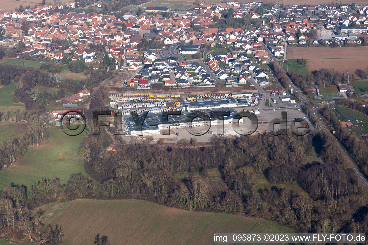Luftbild von Rohrbach, Industriegebiet O im Bundesland Rheinland-Pfalz, Deutschland