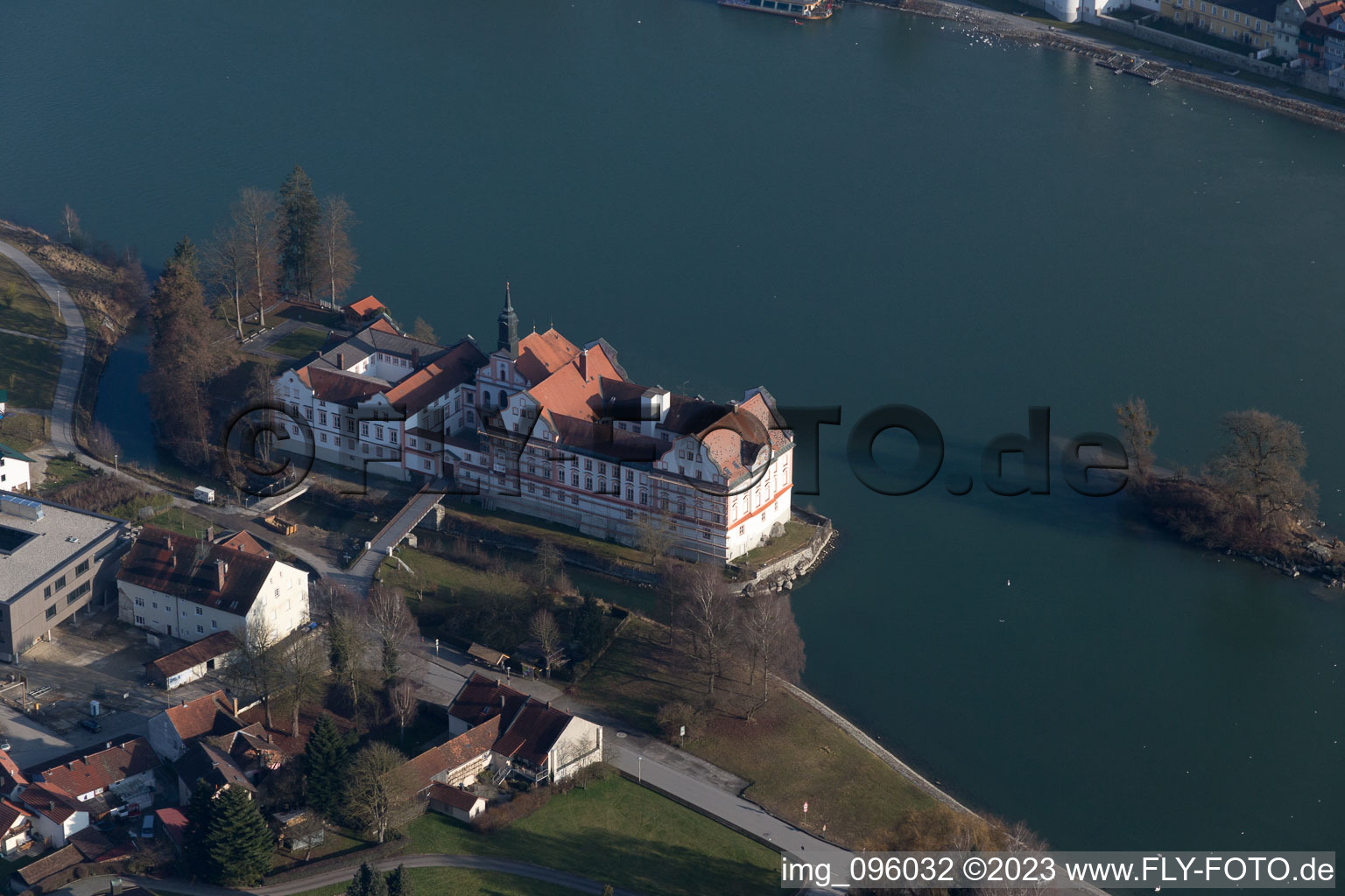 Luftbild von Neuhaus am Inn im Bundesland Bayern, Deutschland