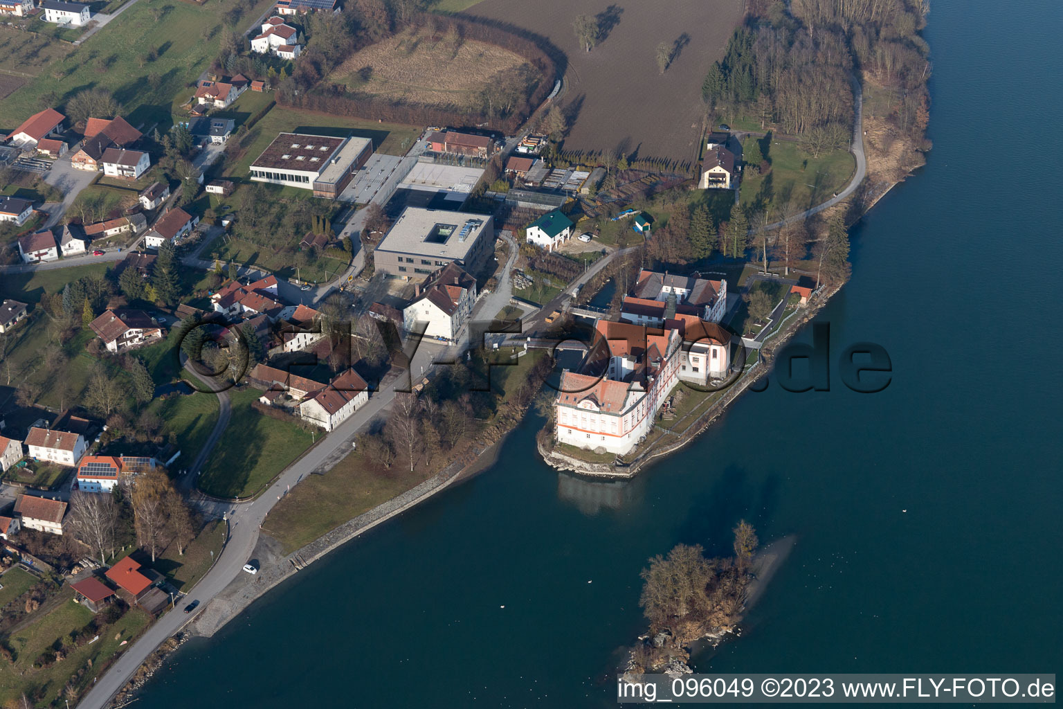 Neuhaus am Inn im Bundesland Bayern, Deutschland aus der Luft betrachtet
