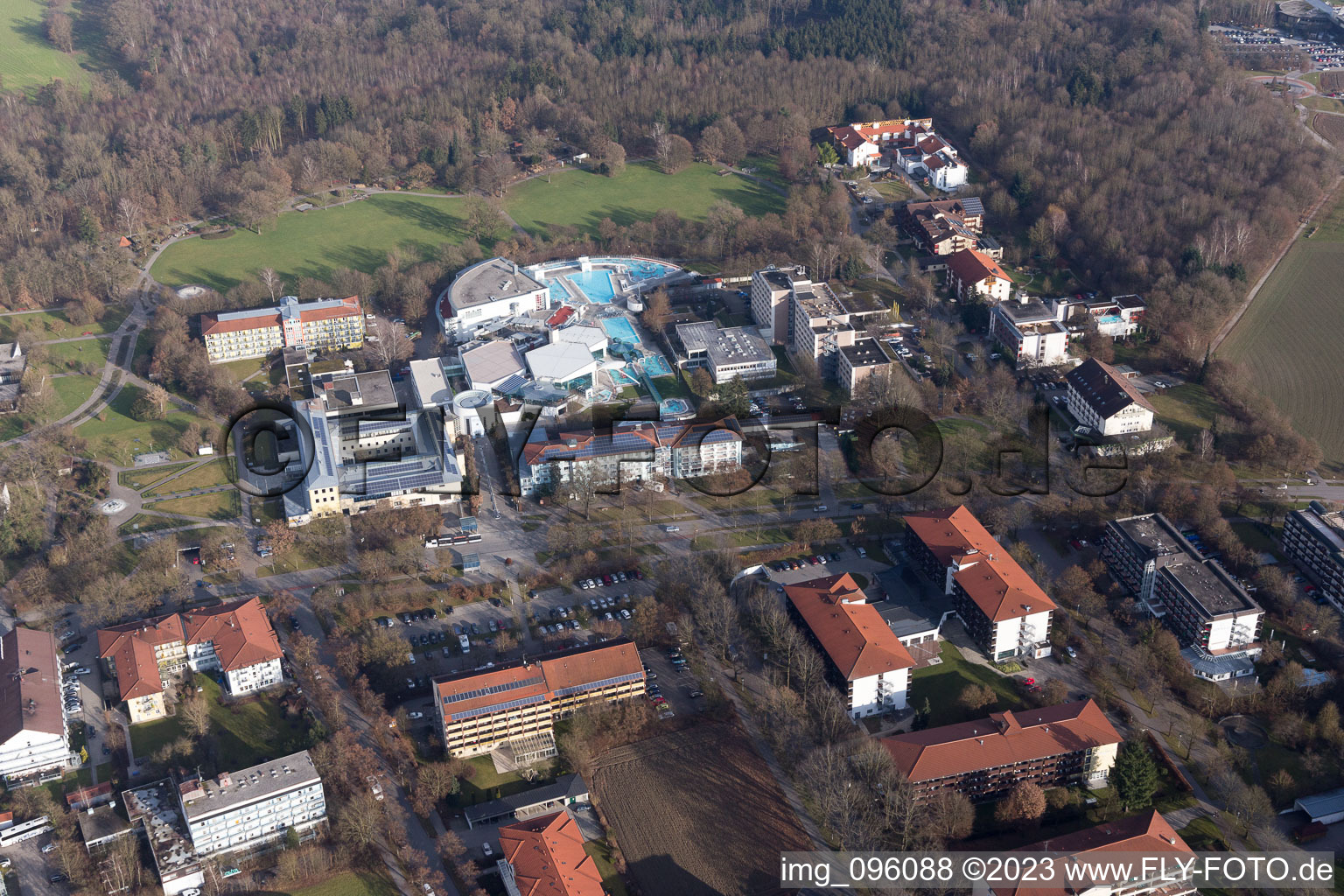 Bad Füssing im Bundesland Bayern, Deutschland von einer Drohne aus