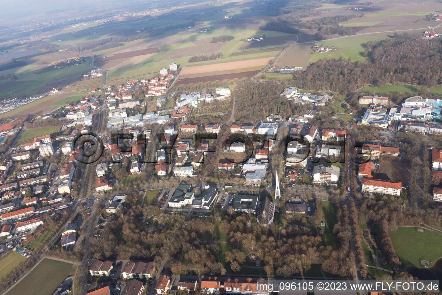 Bad Füssing im Bundesland Bayern, Deutschland von einer Drohne aus