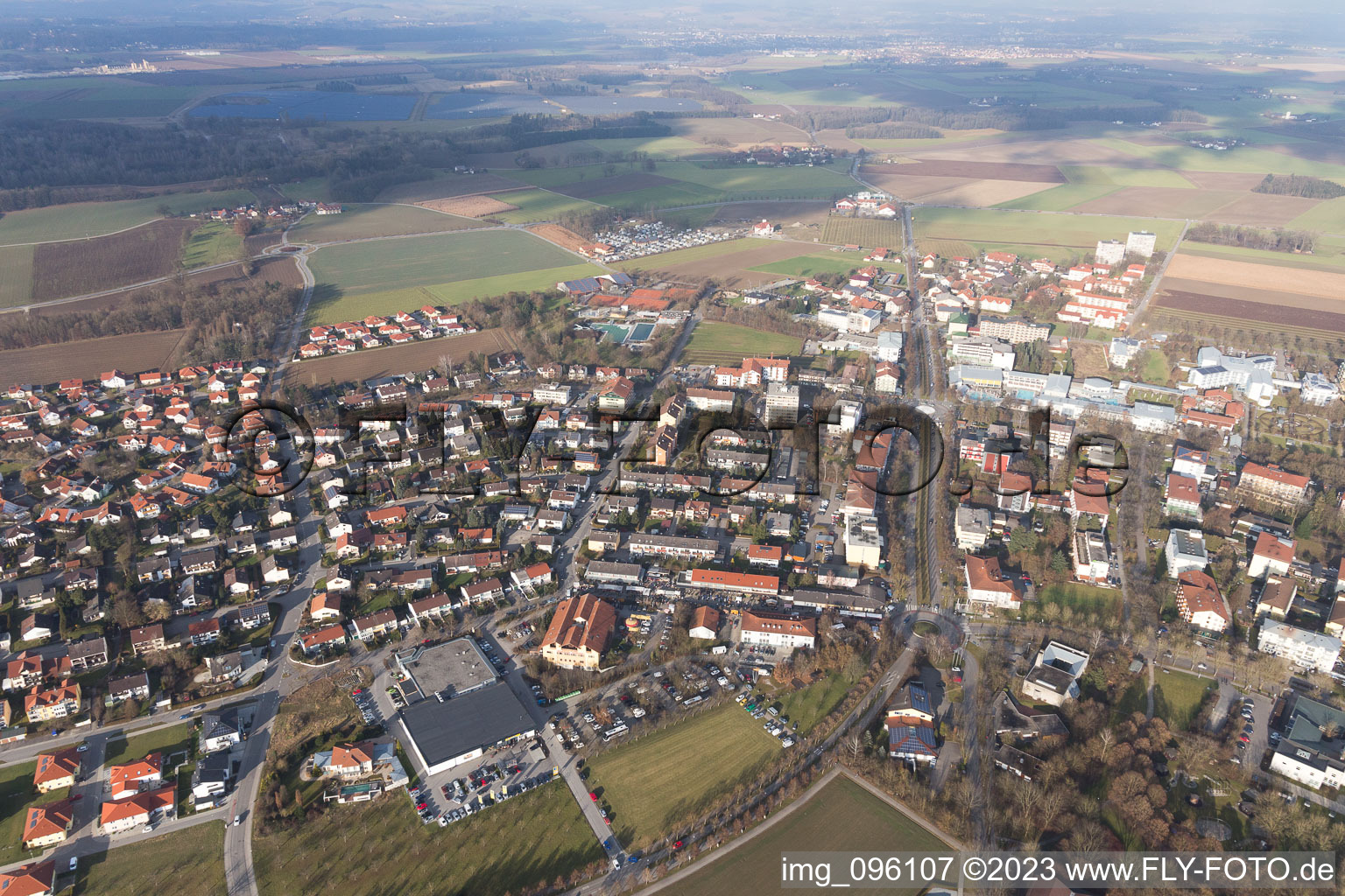 Luftbild von Bad Füssing im Bundesland Bayern, Deutschland