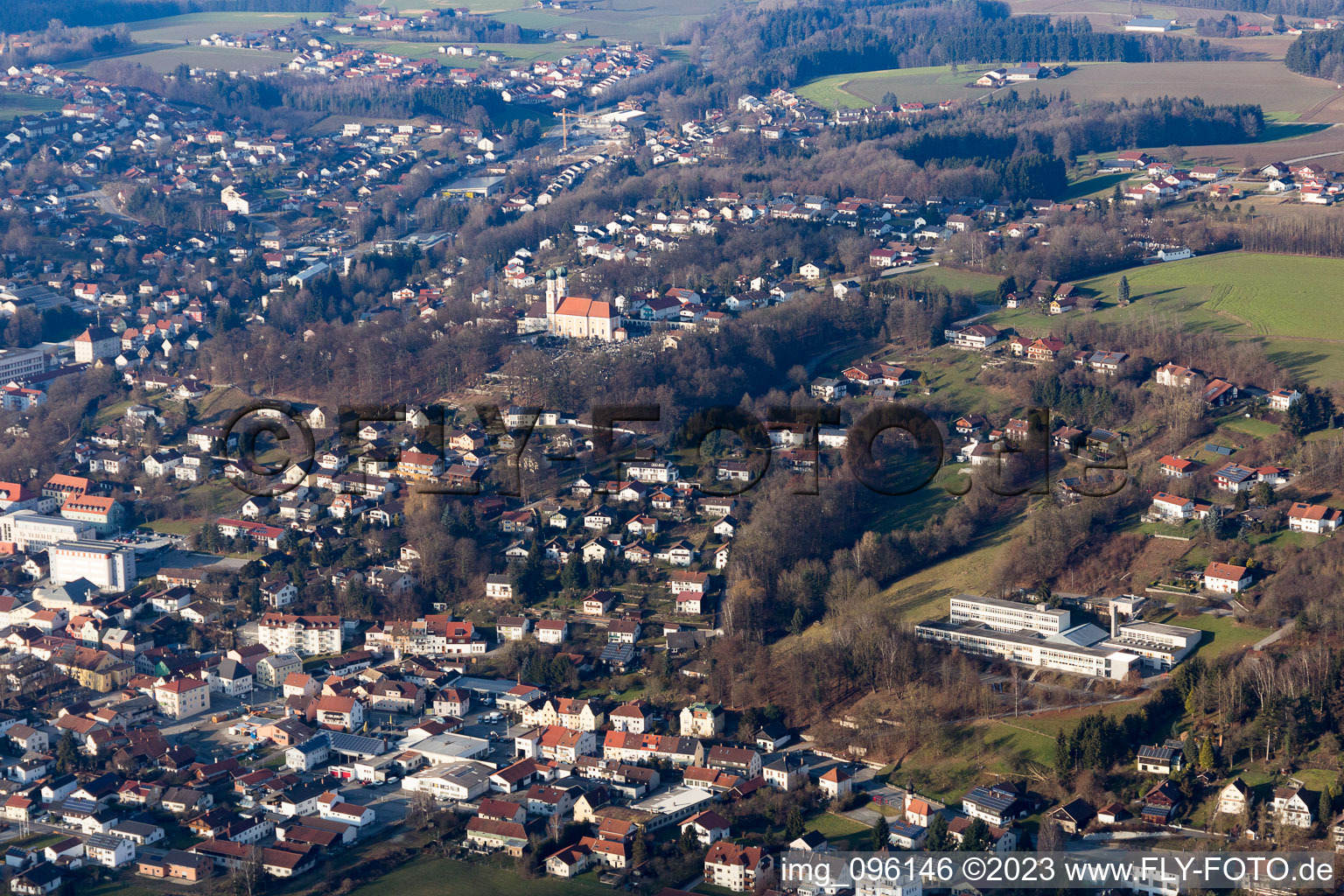 Pfarrkirchen im Bundesland Bayern, Deutschland aus der Luft betrachtet