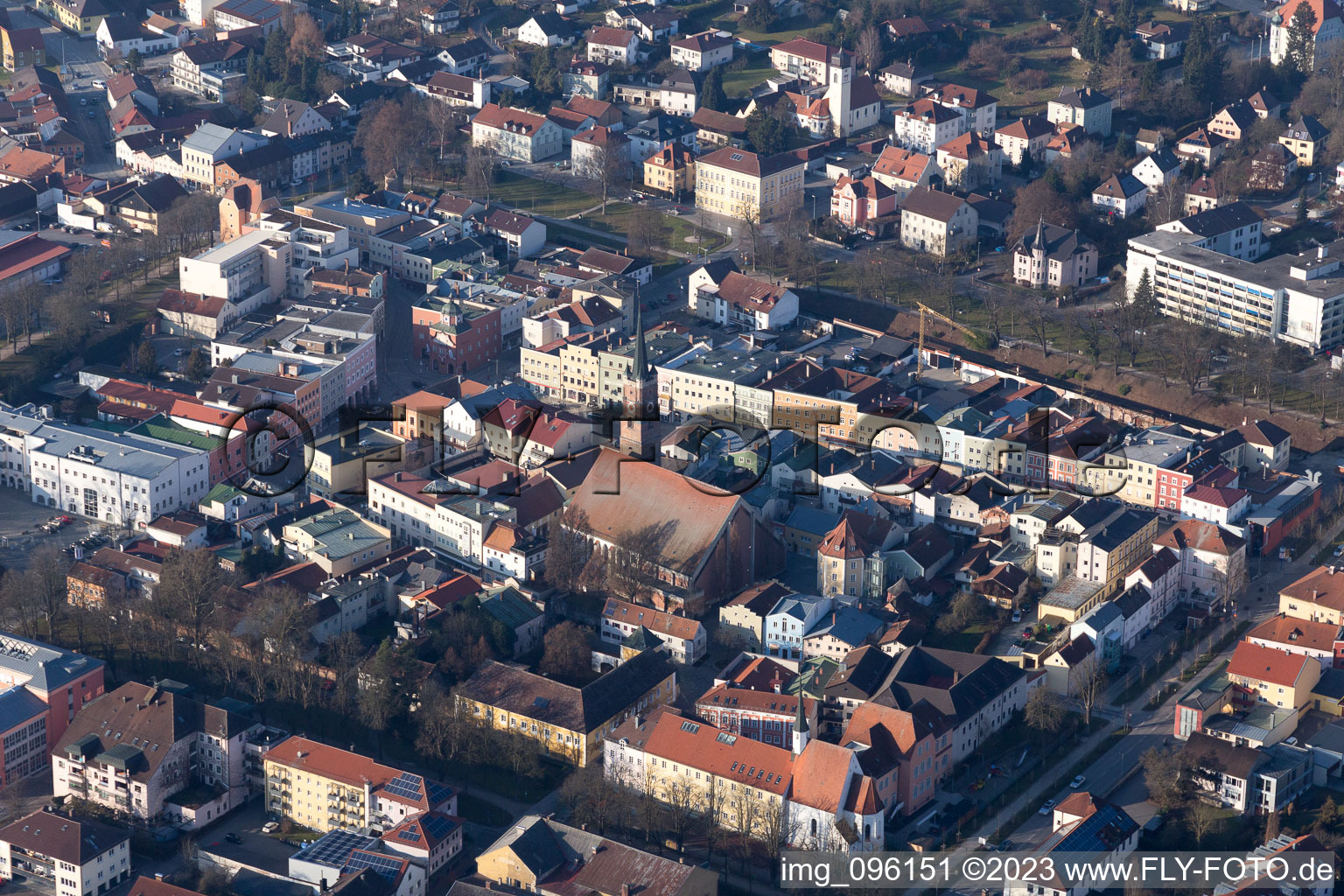 Pfarrkirchen im Bundesland Bayern, Deutschland von einer Drohne aus