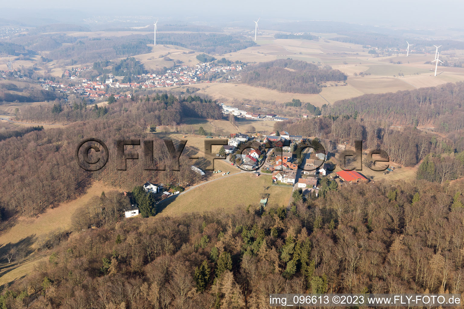 Luftbild von Steigerts im Bundesland Hessen, Deutschland