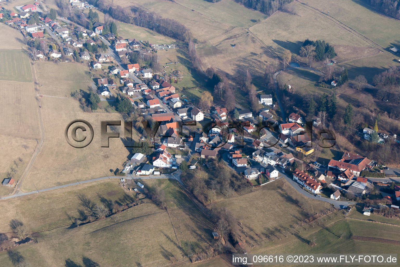 Luftbild von Allertshofen im Bundesland Hessen, Deutschland