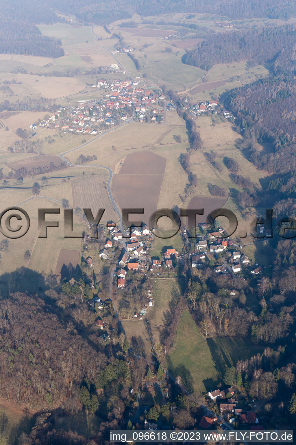 Luftbild von Modautal, Webern im Bundesland Hessen, Deutschland