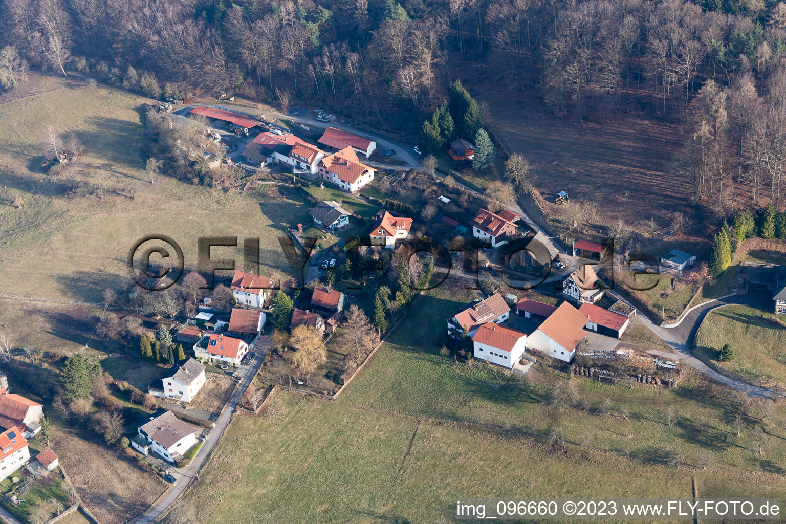 Luftbild von Mossau-Rohrbach im Bundesland Hessen, Deutschland