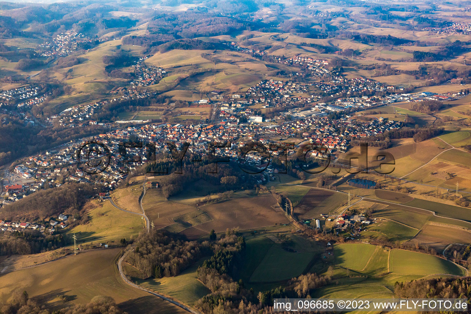 Luftbild von Mörlenbach im Bundesland Hessen, Deutschland