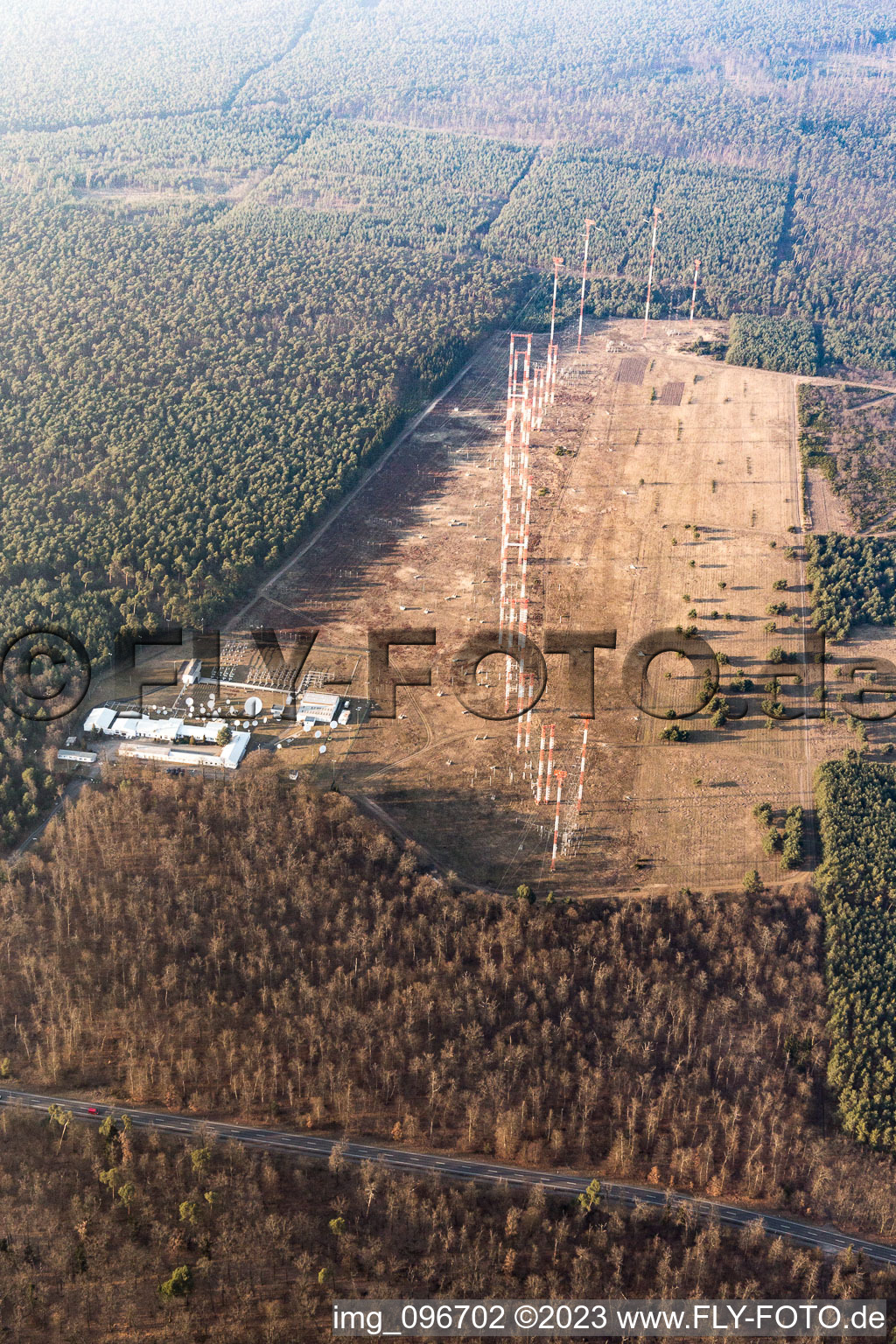 Luftbild von Lampertheim Antennenanlage im Bundesland Hessen, Deutschland