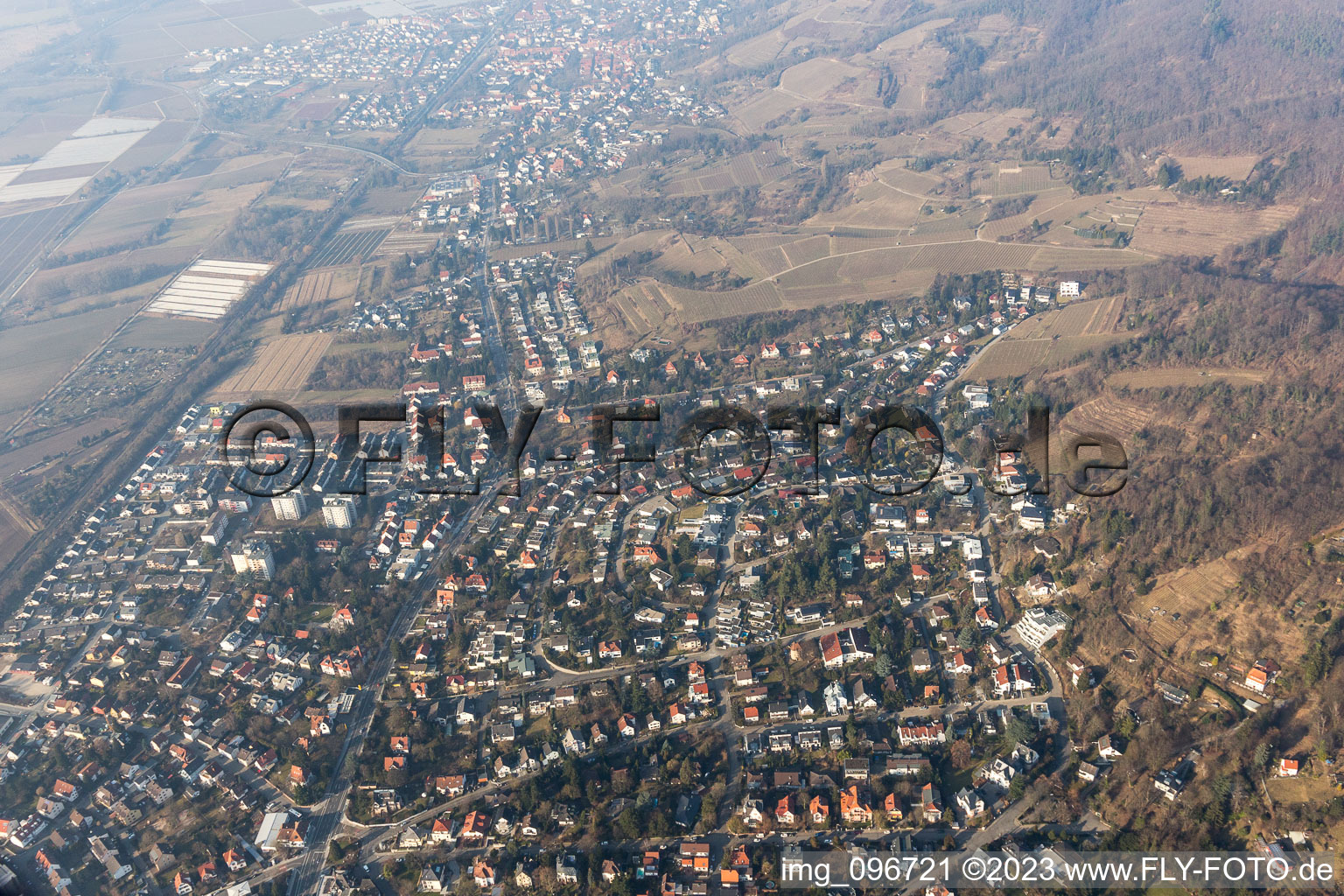 Auerbach im Bundesland Hessen, Deutschland aus der Vogelperspektive