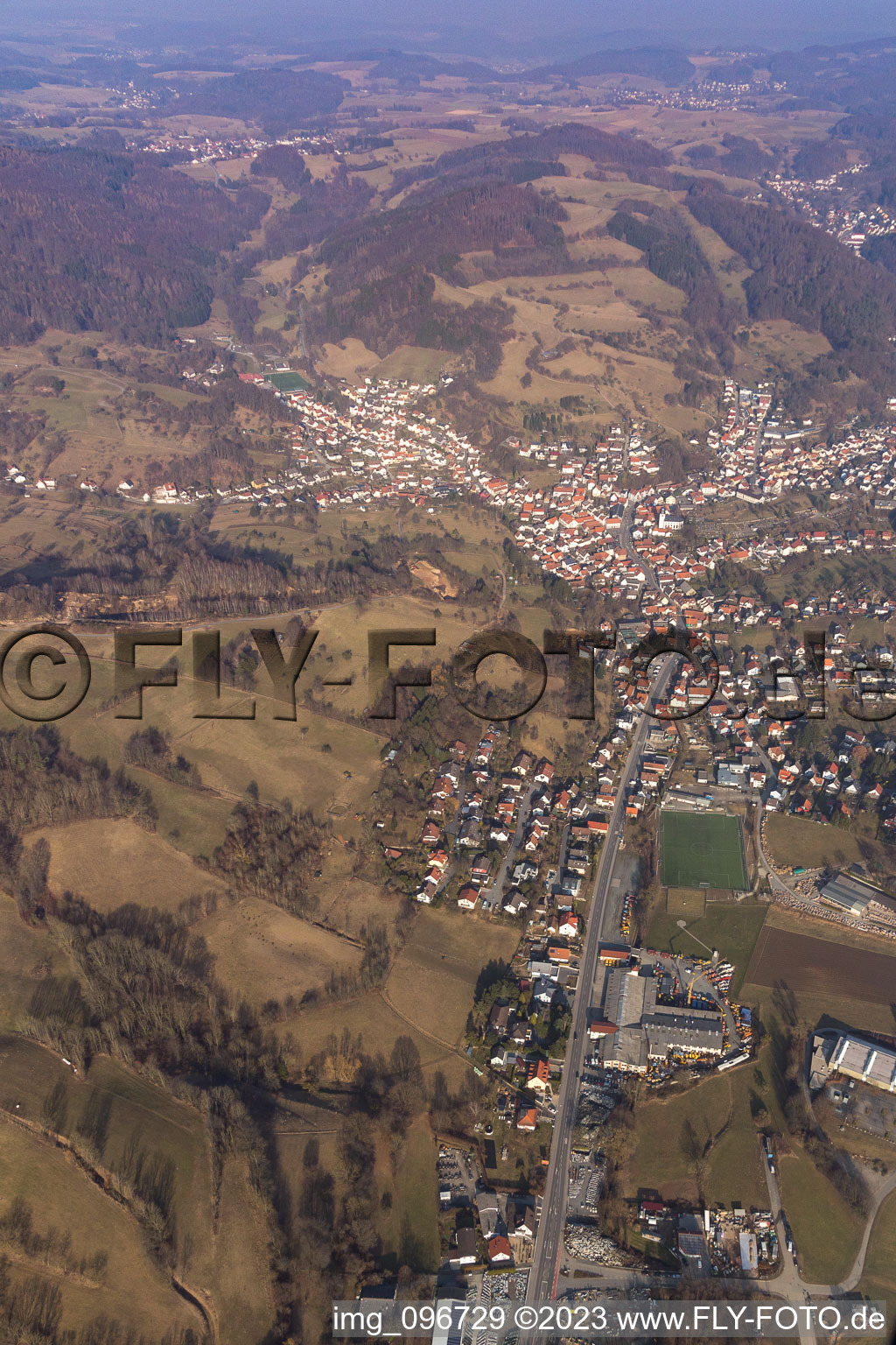 Luftaufnahme von Lautertal im Bundesland Hessen, Deutschland