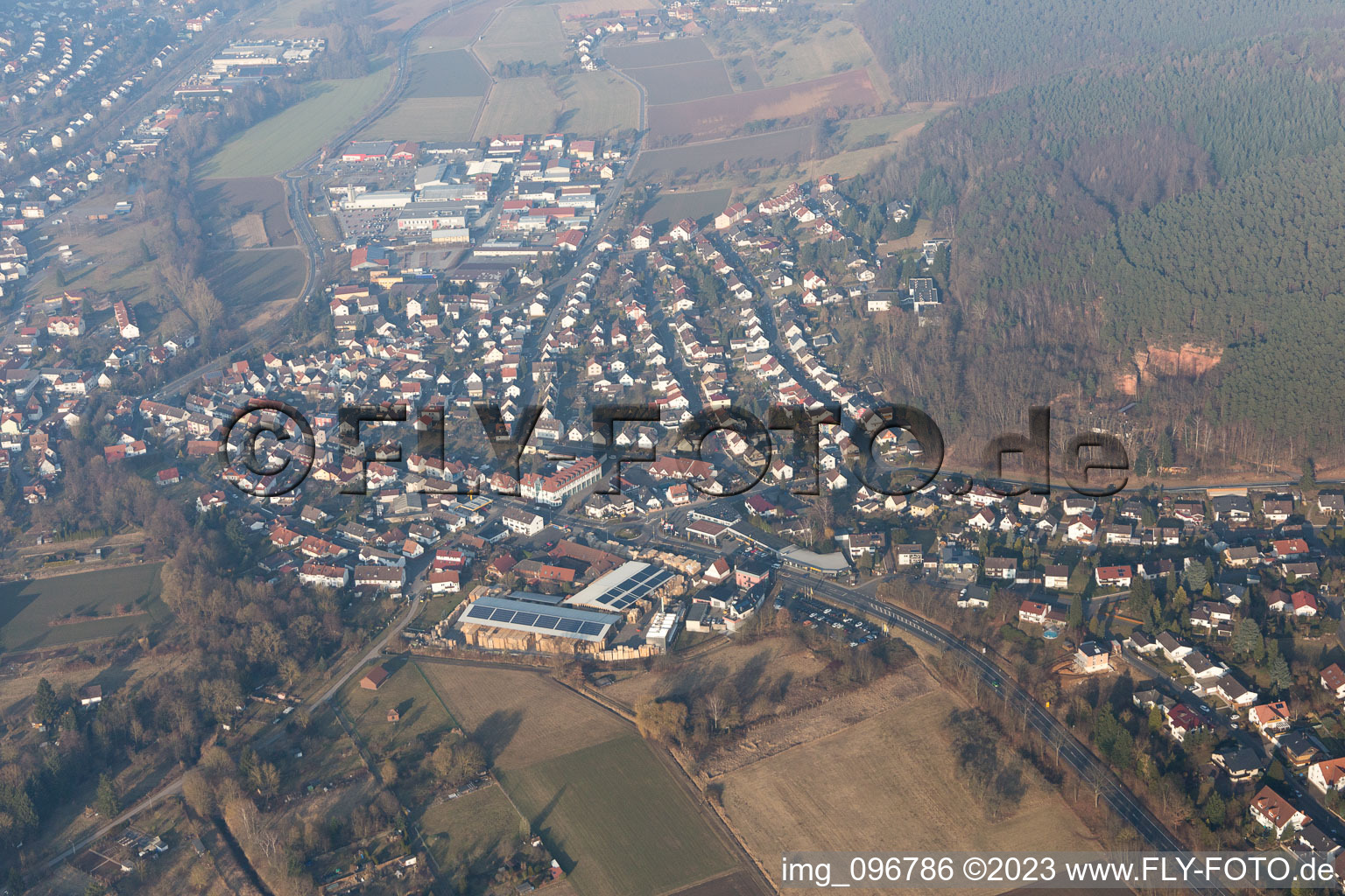 Luftbild von Höchst im Odenwald im Bundesland Hessen, Deutschland