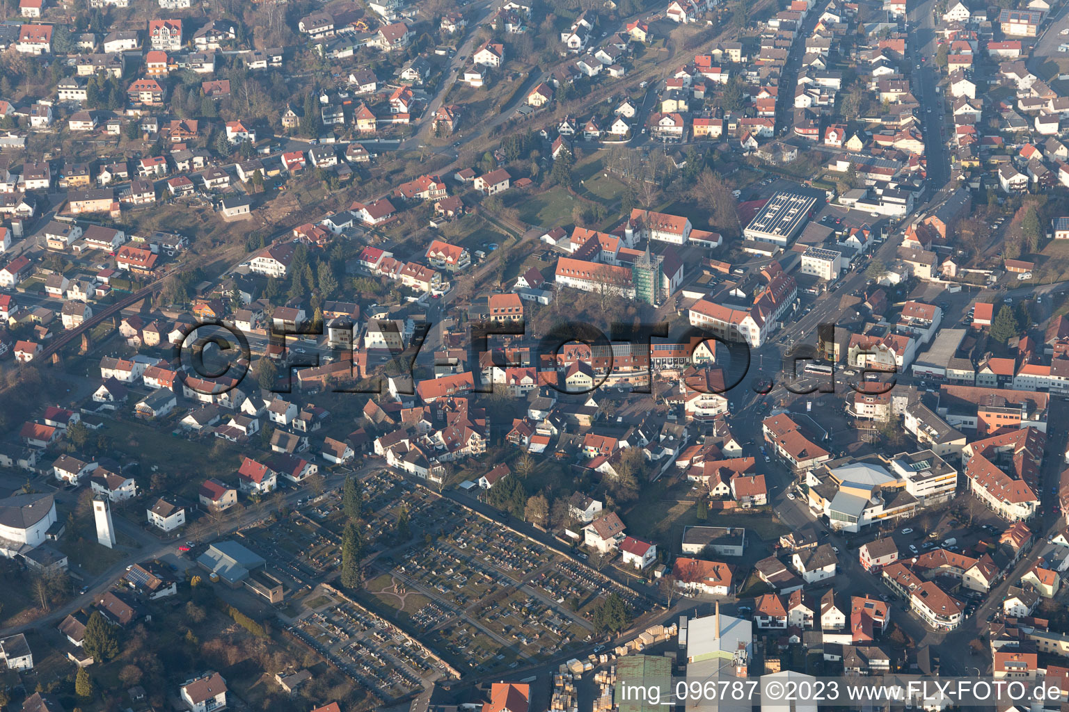 Luftaufnahme von Höchst im Odenwald im Bundesland Hessen, Deutschland