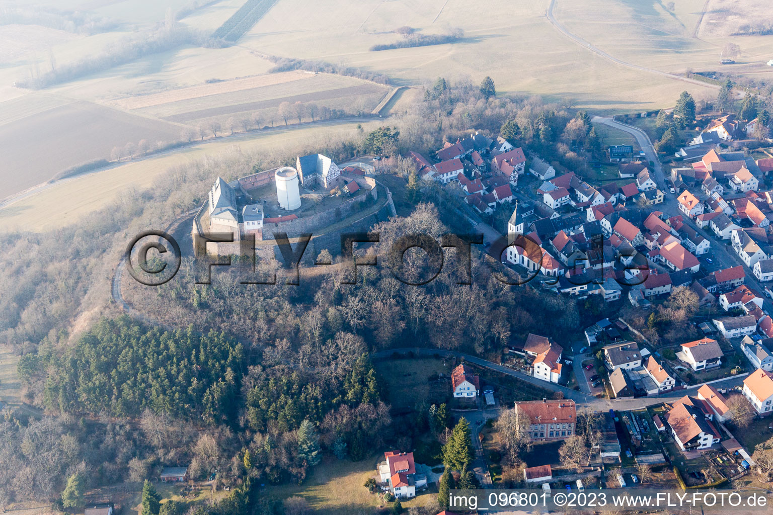Hering im Bundesland Hessen, Deutschland aus der Drohnenperspektive