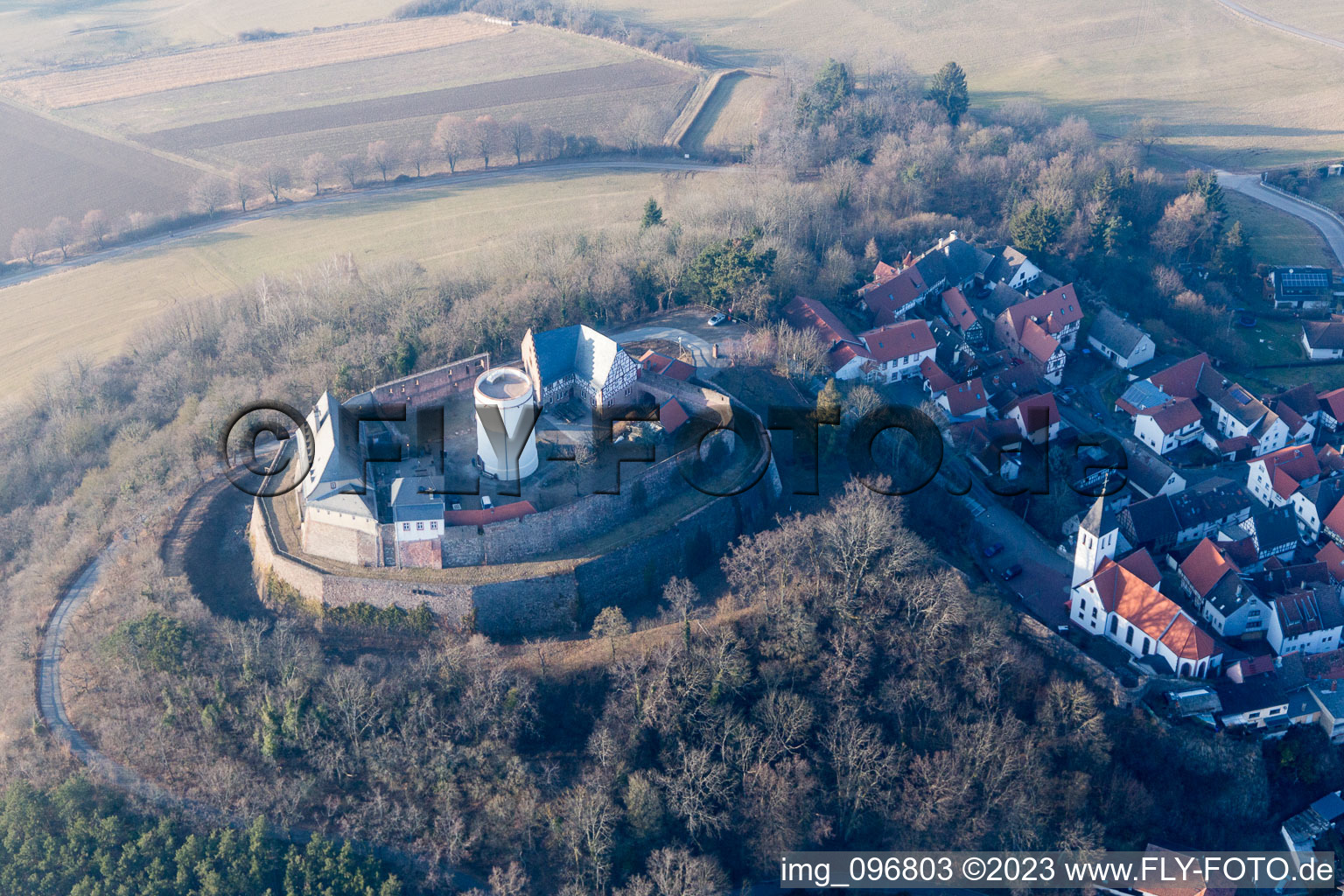 Hering im Bundesland Hessen, Deutschland von der Drohne aus gesehen