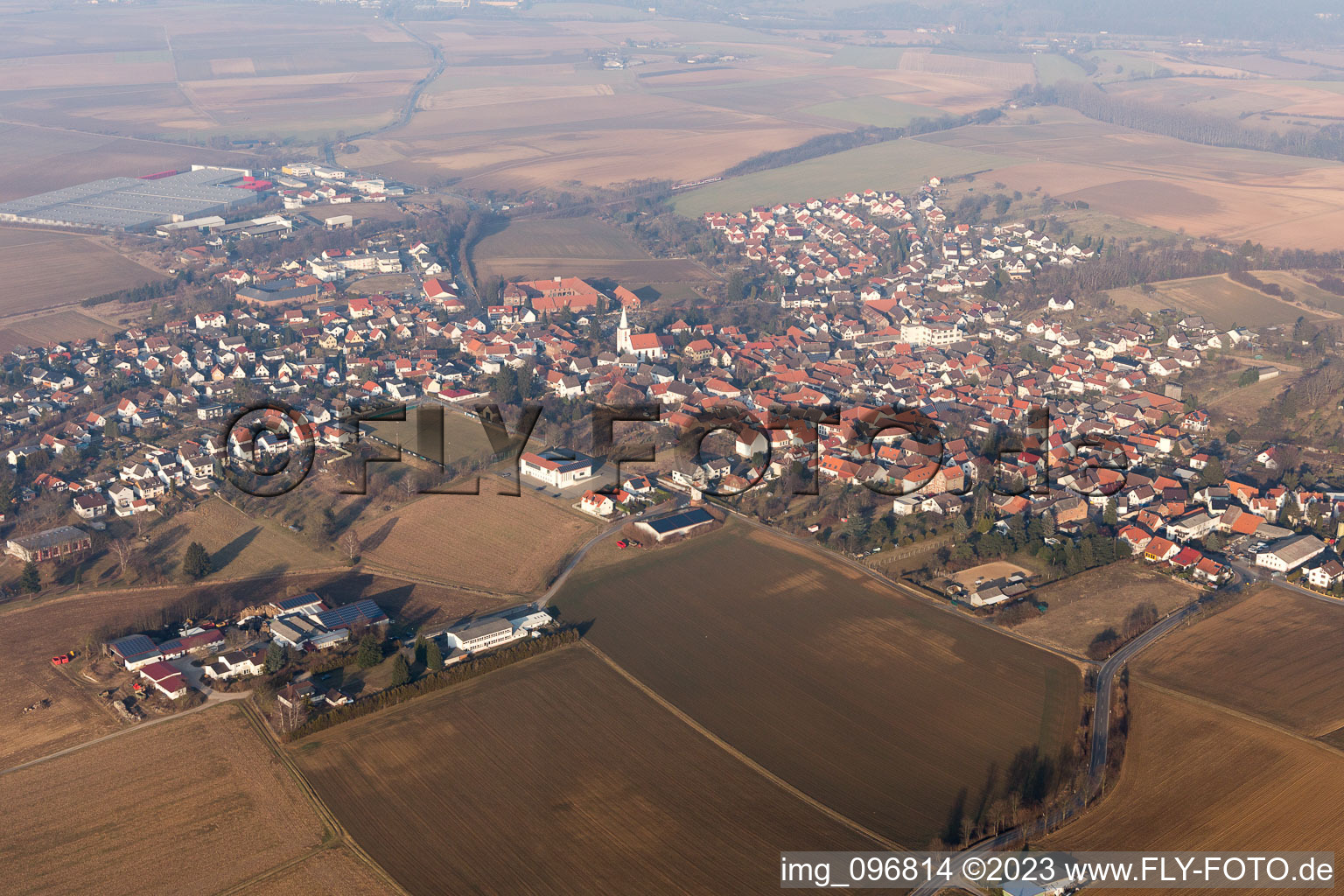 Luftbild von Otzberg im Bundesland Hessen, Deutschland
