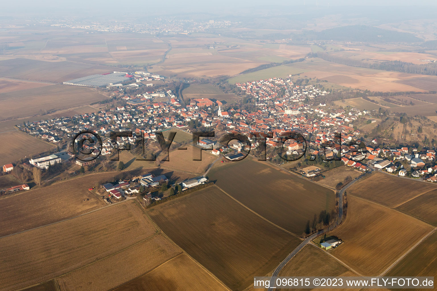 Luftaufnahme von Otzberg im Bundesland Hessen, Deutschland