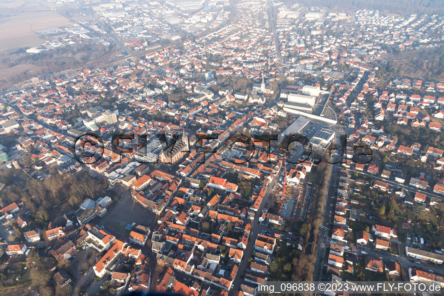 Dieburg im Bundesland Hessen, Deutschland aus der Luft betrachtet