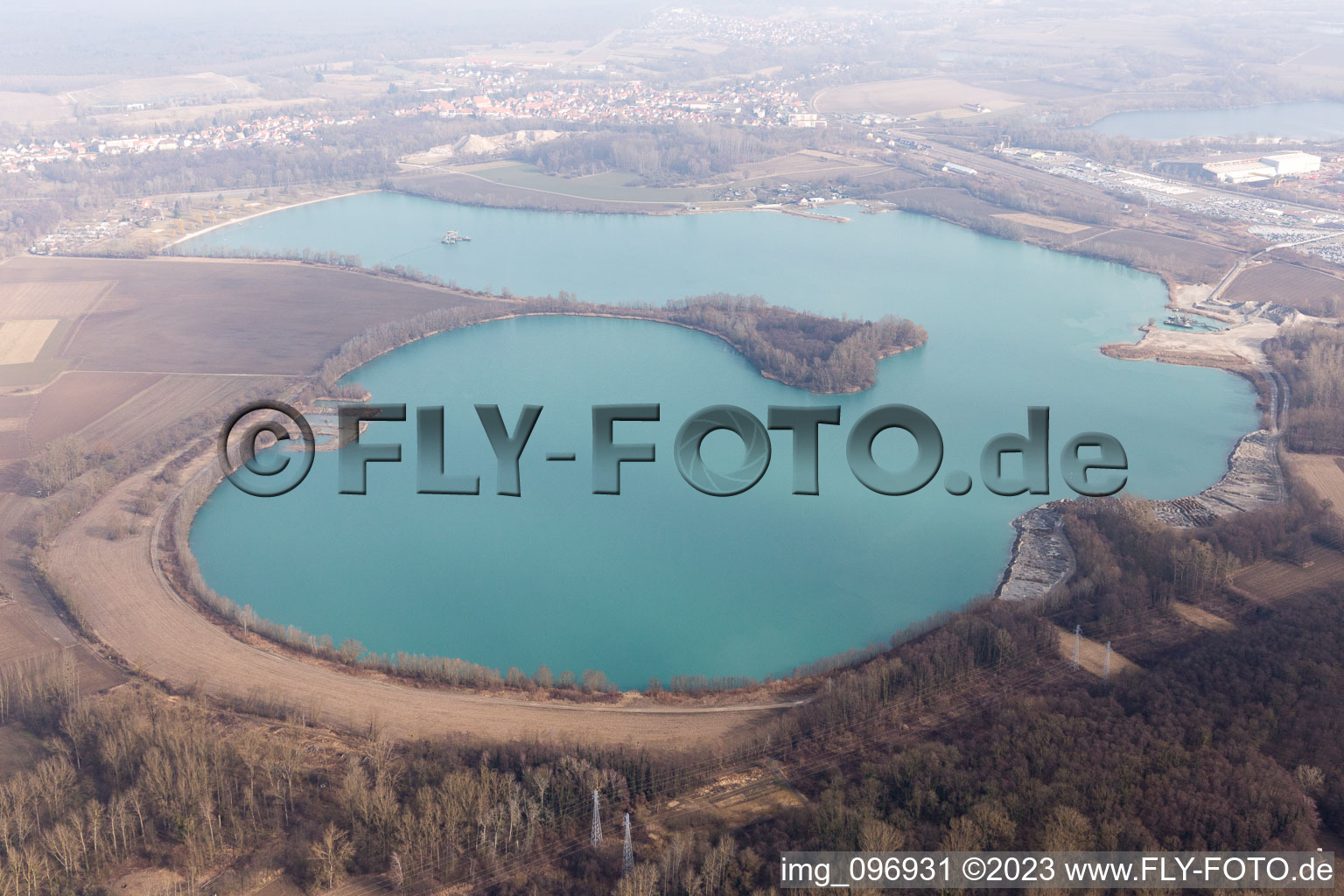 Drohnenaufname von Lauterbourg im Bundesland Bas-Rhin, Frankreich