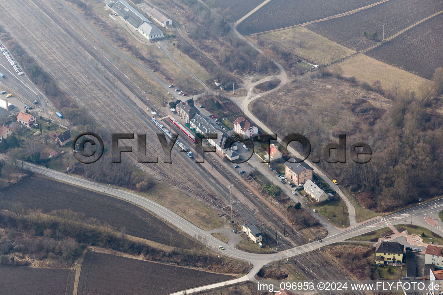 Lauterbourg, Bahnhof im Bundesland Bas-Rhin, Frankreich