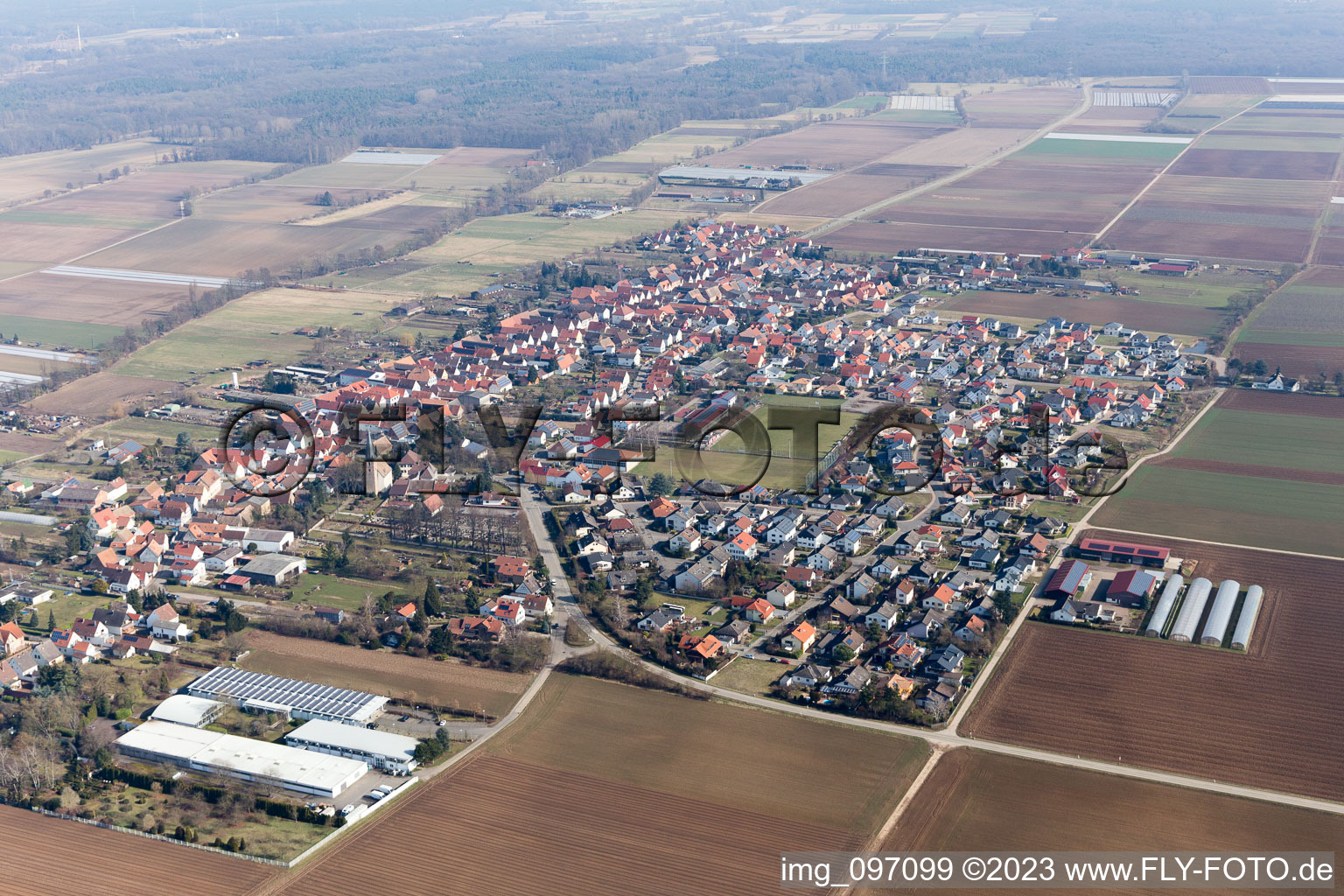 Luftbild von Gommersheim im Bundesland Rheinland-Pfalz, Deutschland