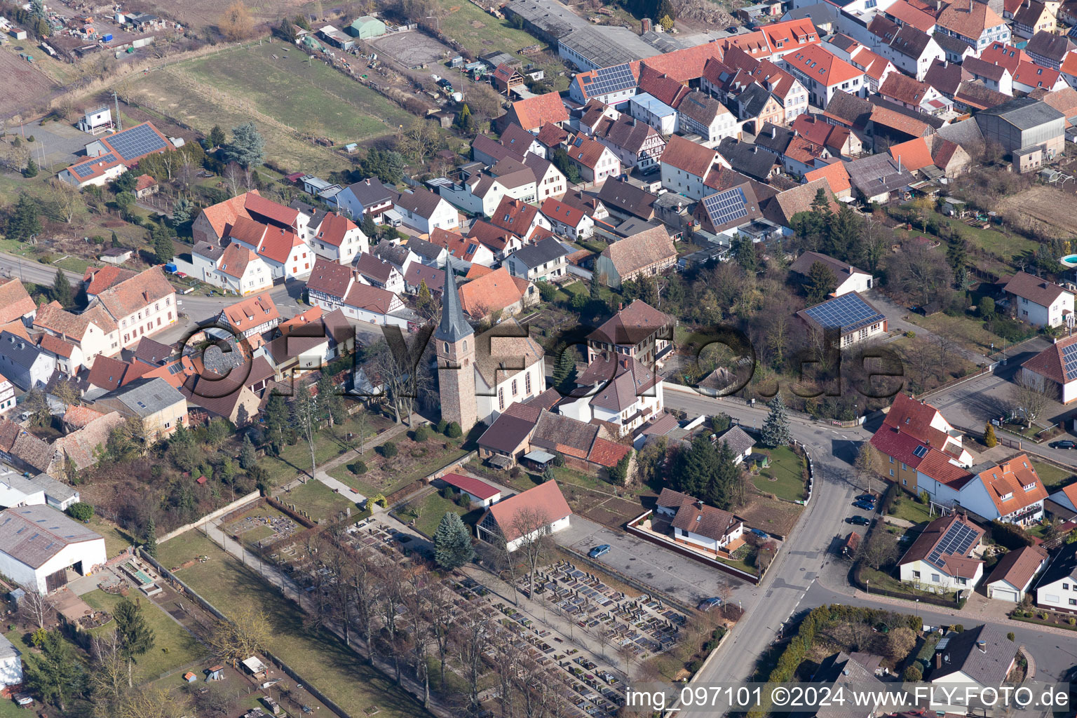 Luftaufnahme von Gommersheim im Bundesland Rheinland-Pfalz, Deutschland