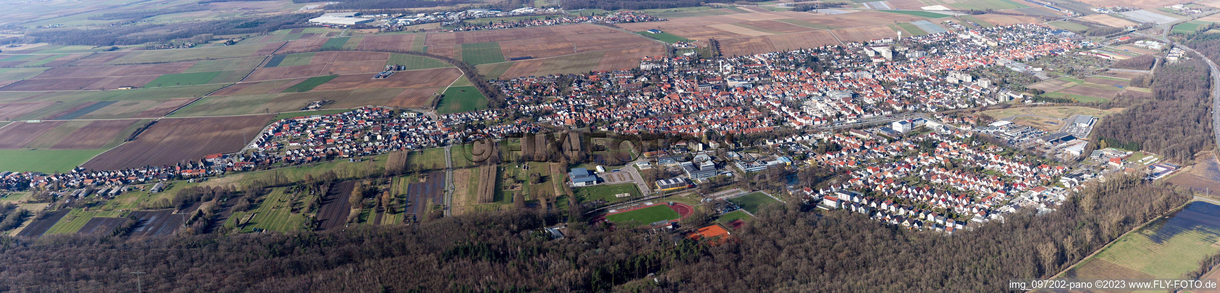Luftbild von Panorama in Kandel im Bundesland Rheinland-Pfalz, Deutschland