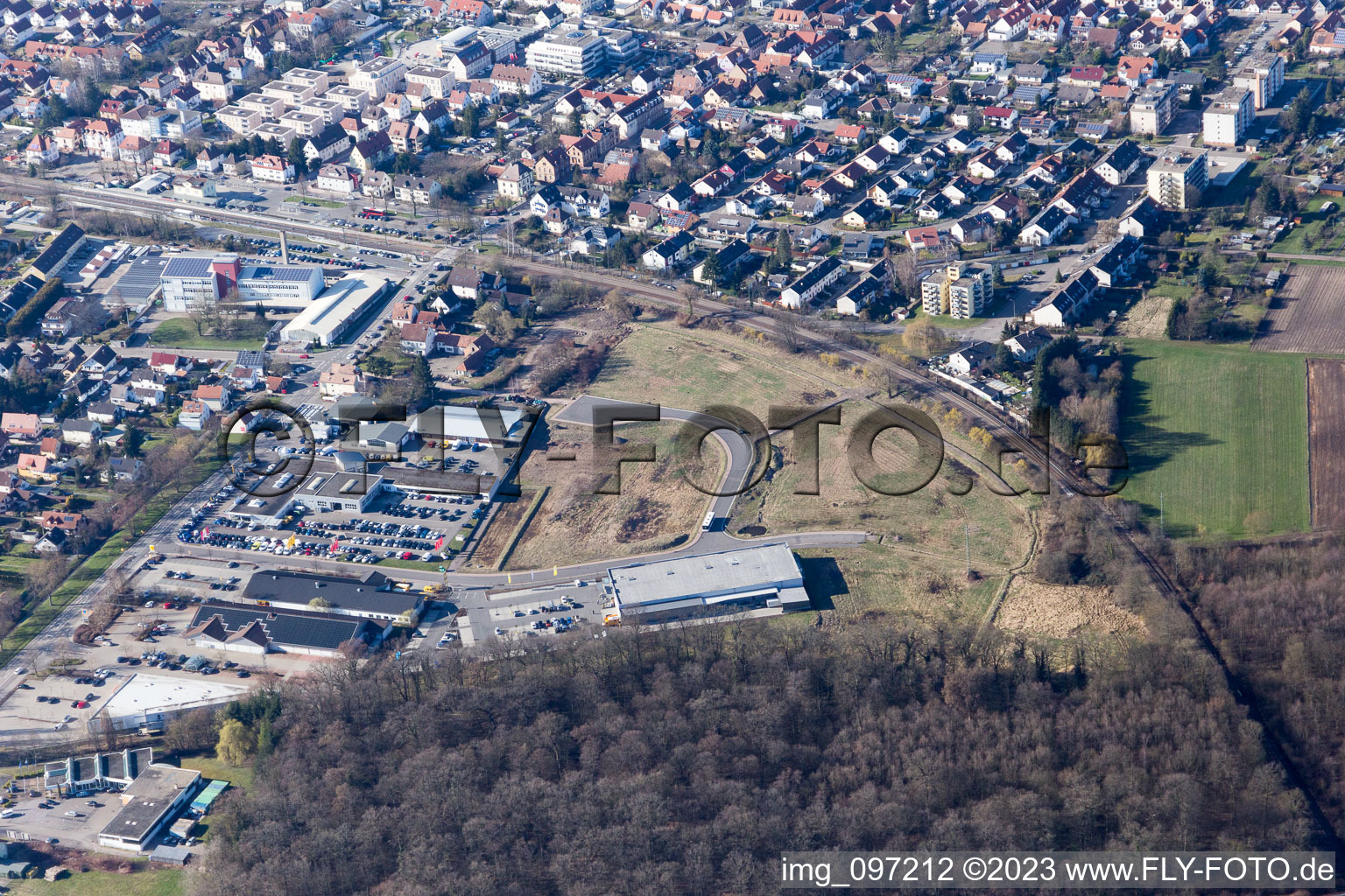 Kandel im Bundesland Rheinland-Pfalz, Deutschland von oben gesehen