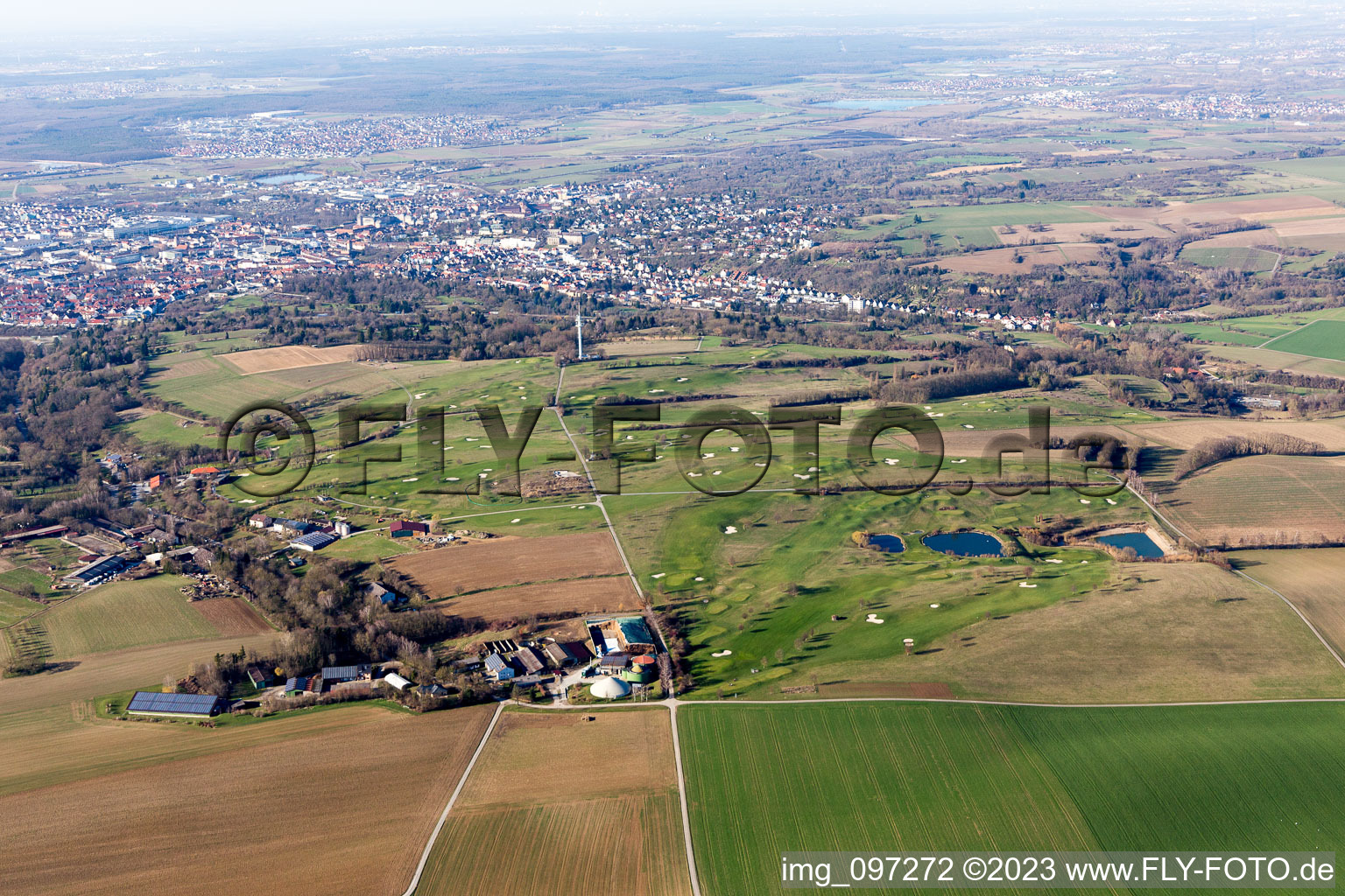 Luftaufnahme von Golfclub Bruchsal e.V im Bundesland Baden-Württemberg, Deutschland